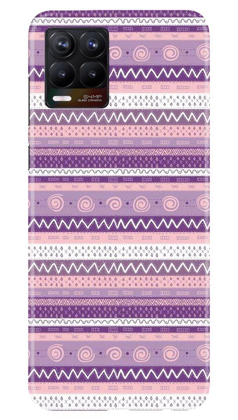 Zigzag line pattern3 Mobile Back Case for Realme 8 (Design - 11) Zigzag line pattern3 Case for Realme 8