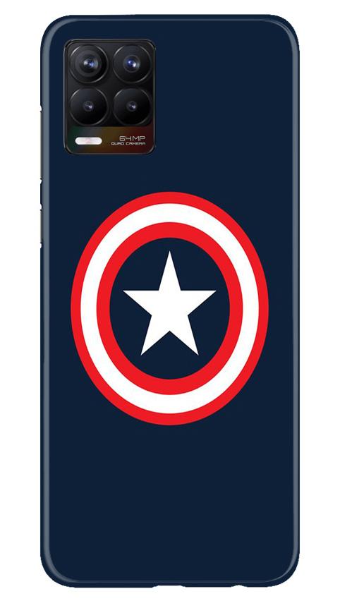 Captain America Mobile Back Case for Realme 8 (Design - 42) Captain America Case for Realme 8