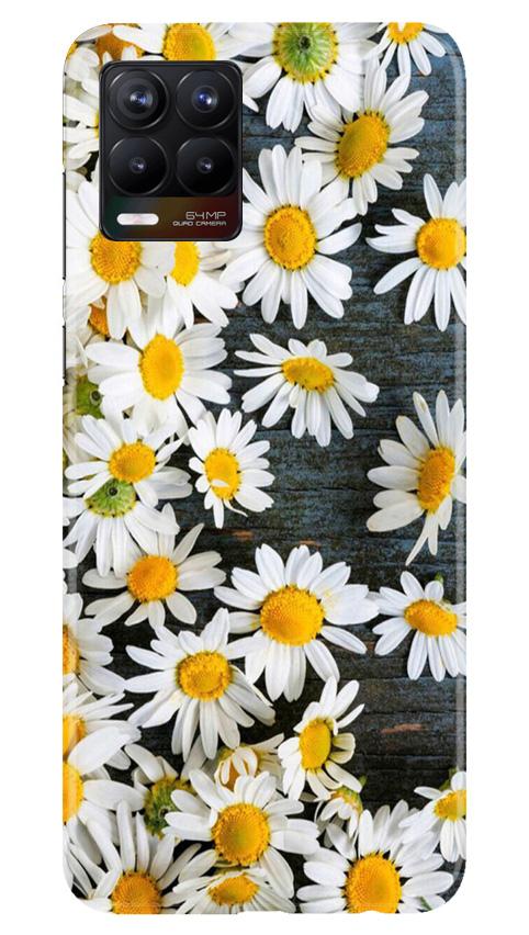 White flowers2 Mobile Back Case for Realme 8 Pro (Design - 62) White flowers2 Case for Realme 8 Pro