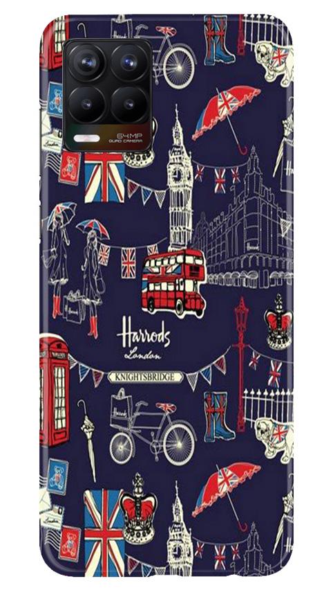Love London Mobile Back Case for Realme 8 (Design - 75) Love London Case for Realme 8