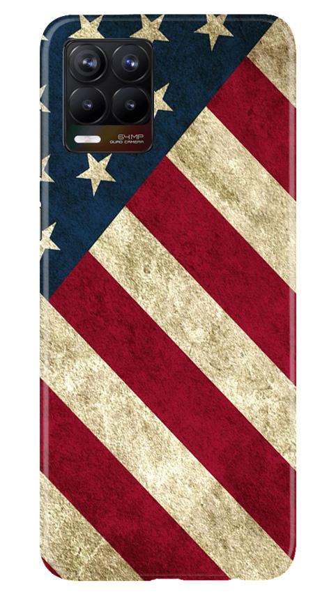 America Mobile Back Case for Realme 8 (Design - 79) America Case for Realme 8