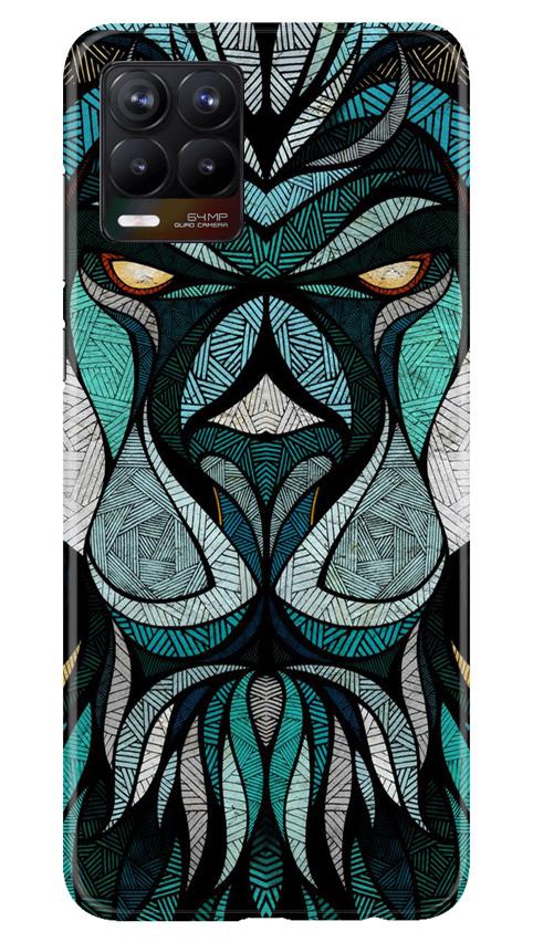 Lion Mobile Back Case for Realme 8 (Design - 97) Lion Case for Realme 8
