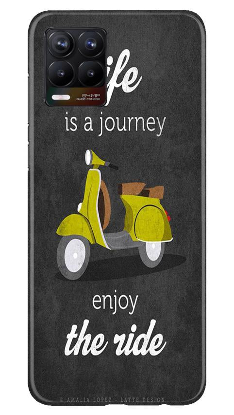 Life is a Journey Mobile Back Case for Realme 8 (Design - 261) Life is a Journey Case for Realme 8 (Design No. 261)