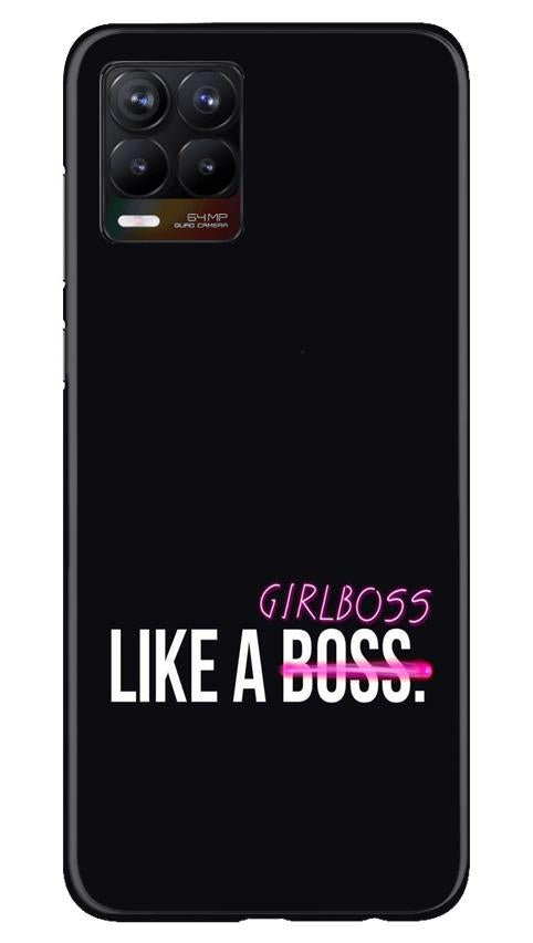 Like a Girl Boss Mobile Back Case for Realme 8 (Design - 265) Like a Girl Boss Case for Realme 8 (Design No. 265)