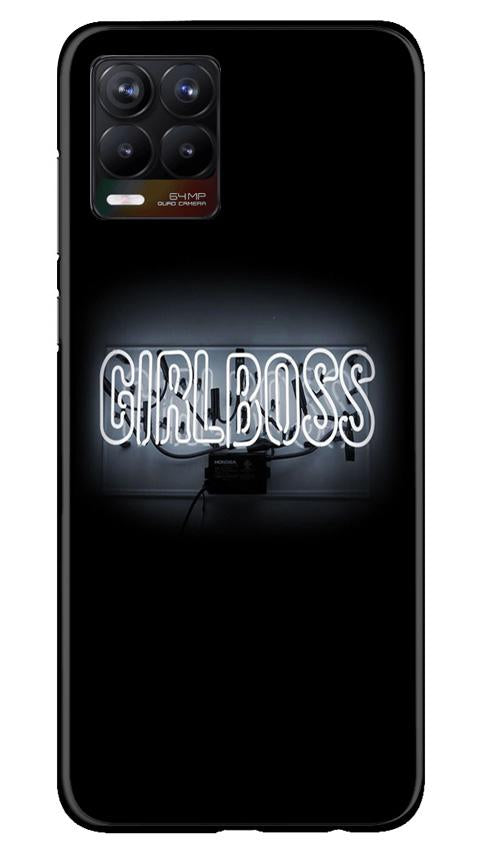 Girl Boss Black Mobile Back Case for Realme 8 (Design - 268) Girl Boss Black Case for Realme 8 (Design No. 268)