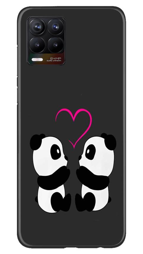 Panda Love Mobile Back Case for Realme 8 (Design - 398) Panda Love Mobile Back Case for Realme 8 (Design - 398)