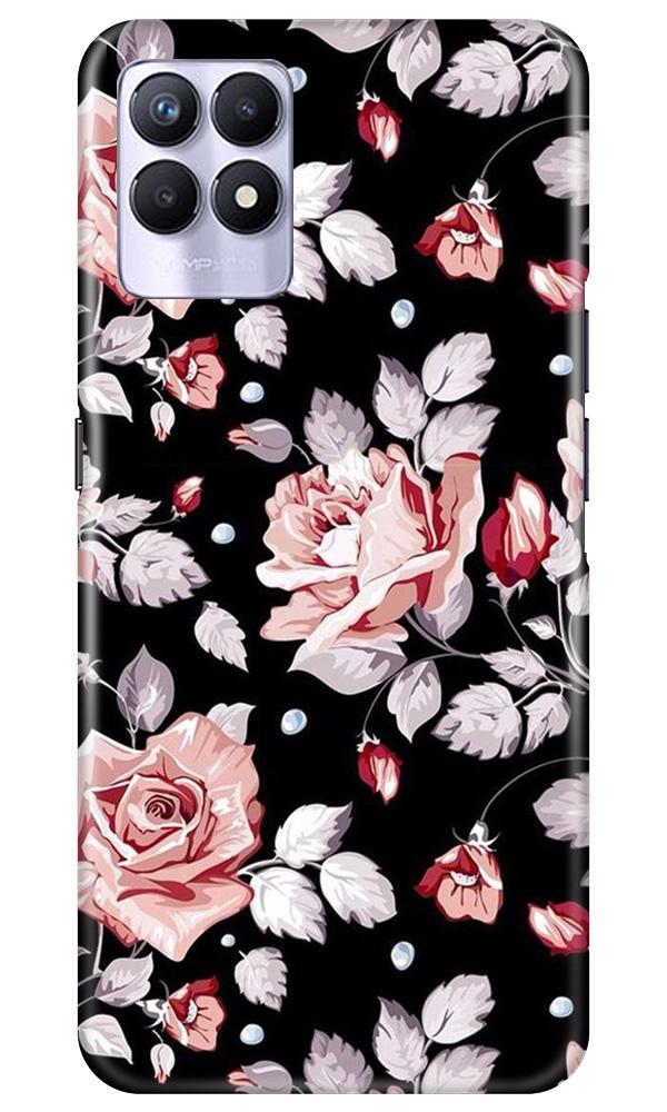 Pink rose Mobile Back Case for Realme 8i (Design - 12) Pink rose Case for Realme 8i