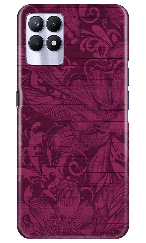 Purple Backround Mobile Back Case for Realme 8i (Design - 22) Purple Backround Case for Realme 8i