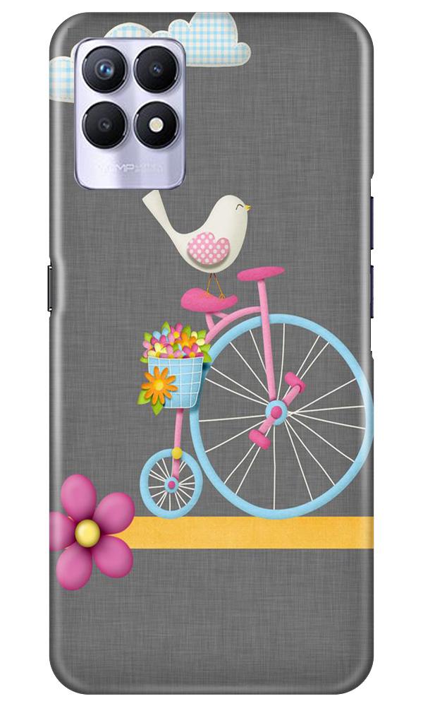 Sparron with cycle Mobile Back Case for Realme 8i (Design - 34) Sparron with cycle Case for Realme 8i