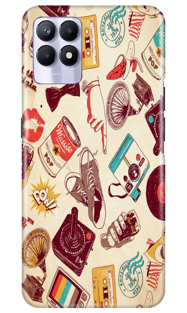 Vintage Mobile Back Case for Realme 8i (Design - 35) Vintage Case for Realme 8i