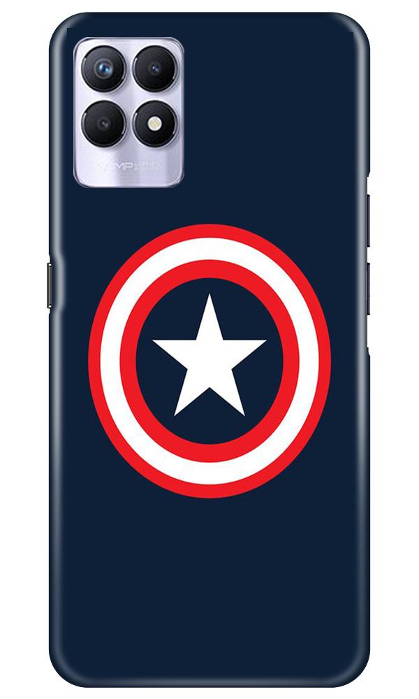 Captain America Mobile Back Case for Realme 8i (Design - 42) Captain America Case for Realme 8i