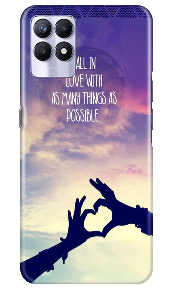 Fall in love Mobile Back Case for Realme 8i (Design - 50) Fall in love Case for Realme 8i