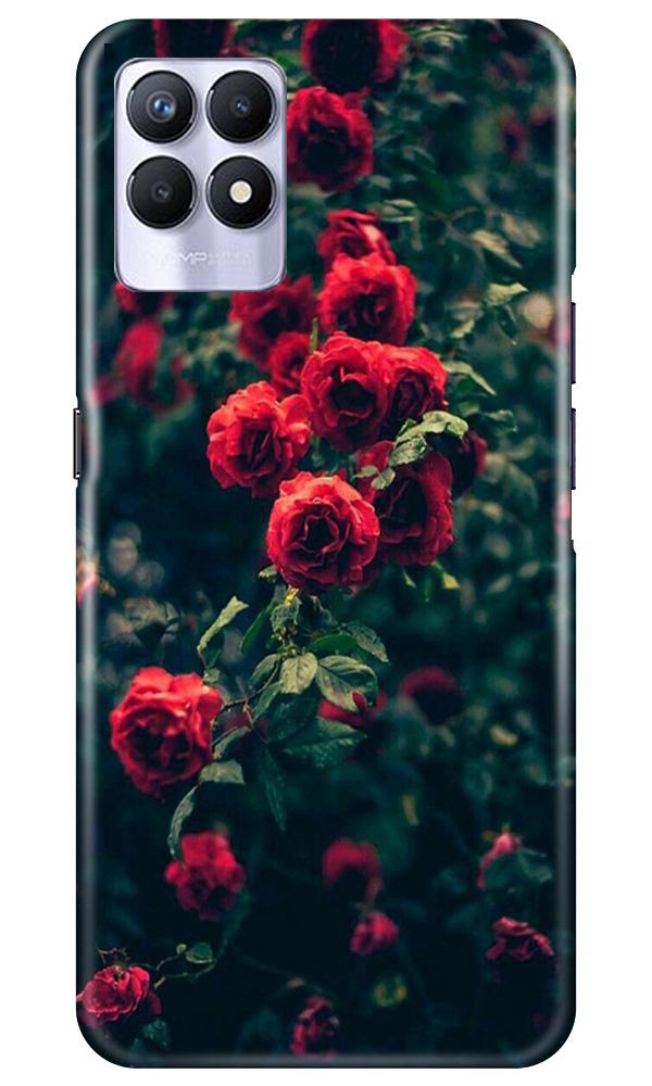 Red Rose Mobile Back Case for Realme 8i (Design - 66) Red Rose Case for Realme 8i