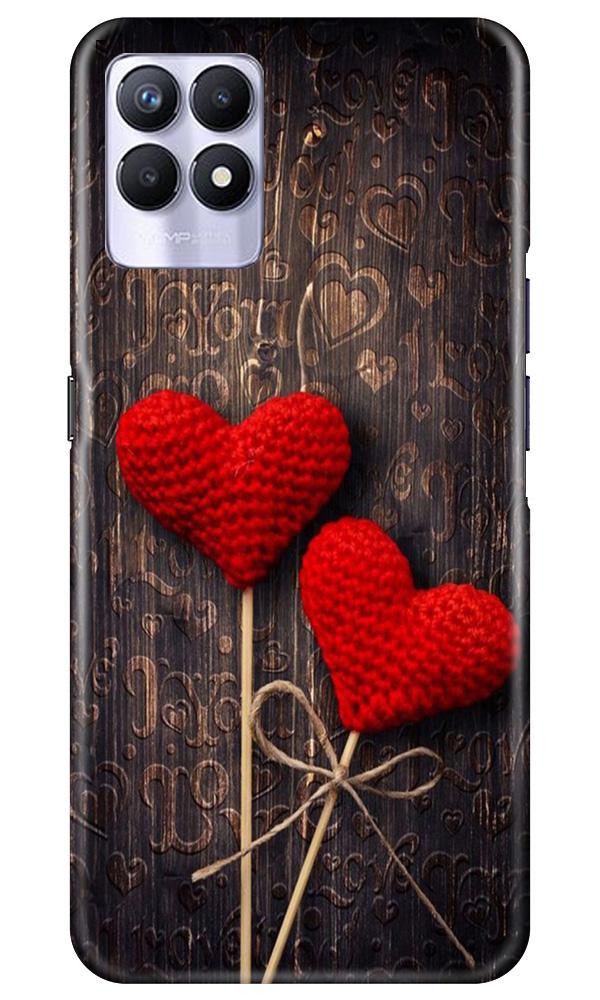 Red Hearts Mobile Back Case for Realme 8i (Design - 80) Red Hearts Case for Realme 8i