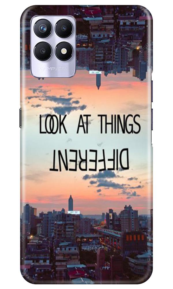 Look at things different Mobile Back Case for Realme 8i (Design - 99) Look at things different Case for Realme 8i