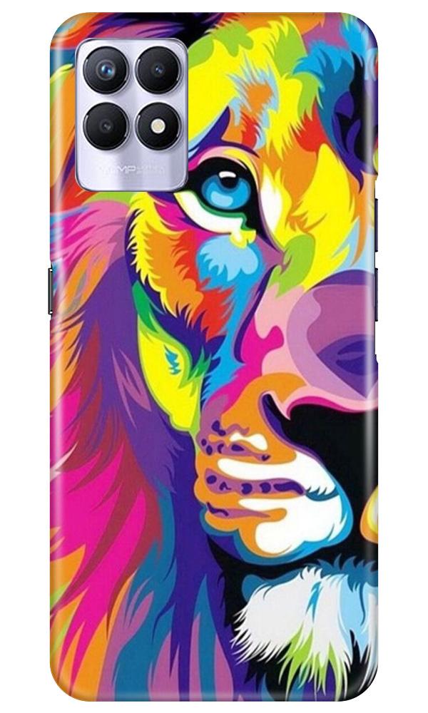 Colorful Lion Mobile Back Case for Realme 8i (Design - 110) Colorful Lion Case for Realme 8i (Design - 110)