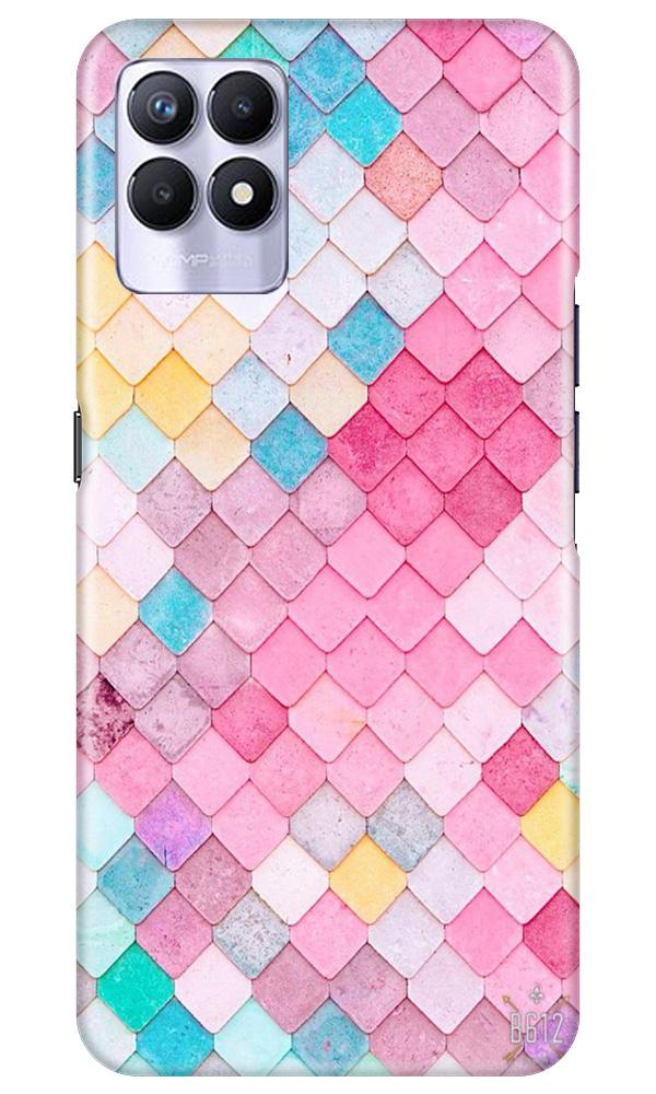 Pink Pattern Mobile Back Case for Realme 8i (Design - 215) Pink Pattern Case for Realme 8i (Design No. 215)