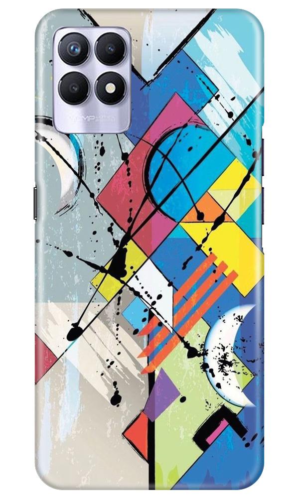 Modern Art Mobile Back Case for Realme 8i (Design - 235) Modern Art Case for Realme 8i (Design No. 235)