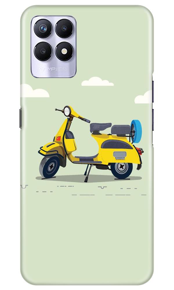 Vintage Scooter Mobile Back Case for Realme 8i (Design - 260) Vintage Scooter Case for Realme 8i (Design No. 260)