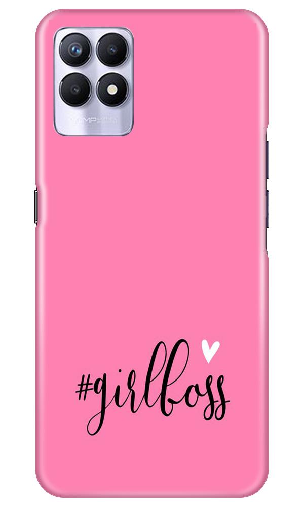 Girl Boss Pink Mobile Back Case for Realme 8i (Design - 269) Girl Boss Pink Case for Realme 8i (Design No. 269)