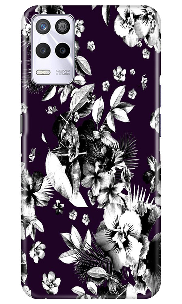 white flowers Mobile Back Case for Realme 9 5G (Design - 7) white flowers Case for Realme 9 5G