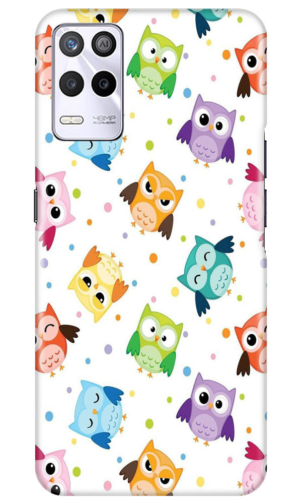 Owl Baground Pattern shore Mobile Back Case for Realme 9 5G (Design - 13) Owl Baground Pattern shore Case for Realme 9 5G