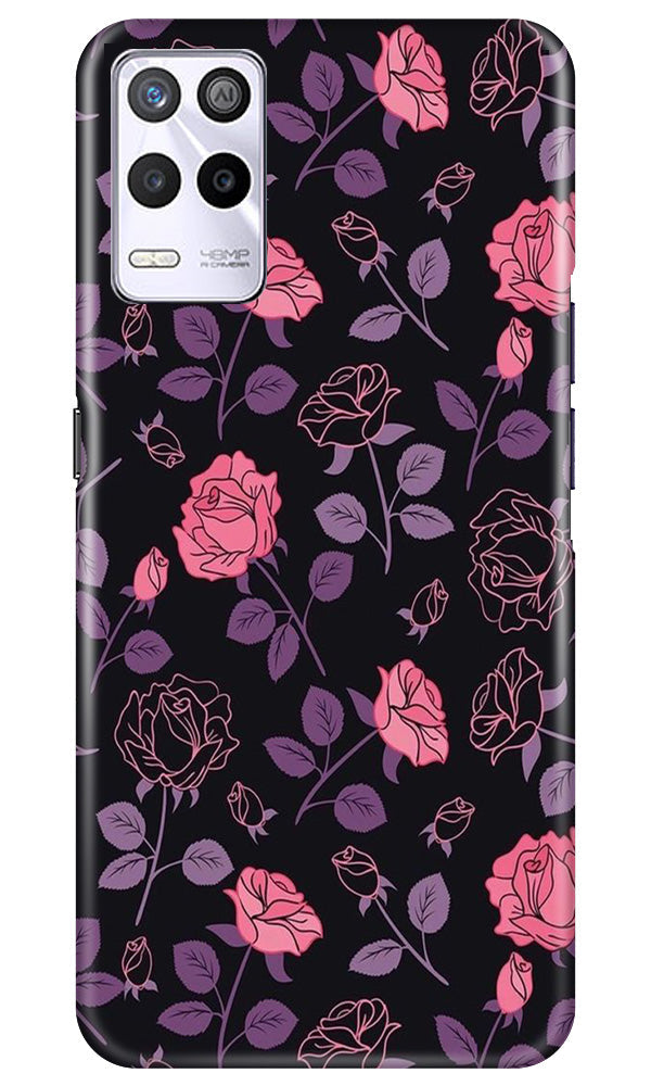 Rose Black Background Mobile Back Case for Realme 9 5G (Design - 27) Rose Black Background Case for Realme 9 5G