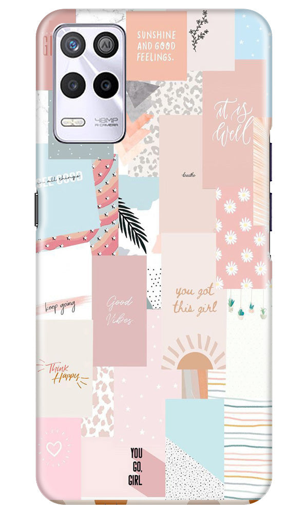 Shinny Blue Background Mobile Back Case for Realme 9 5G (Design - 32) Shinny Blue Background Case for Realme 9 5G