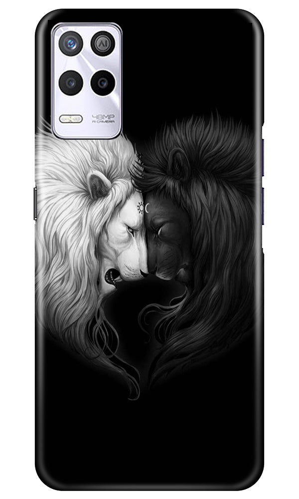 Dark White Lion Mobile Back Case for Realme 9 5G (Design - 140) Dark White Lion Case for Realme 9 5G (Design - 140)