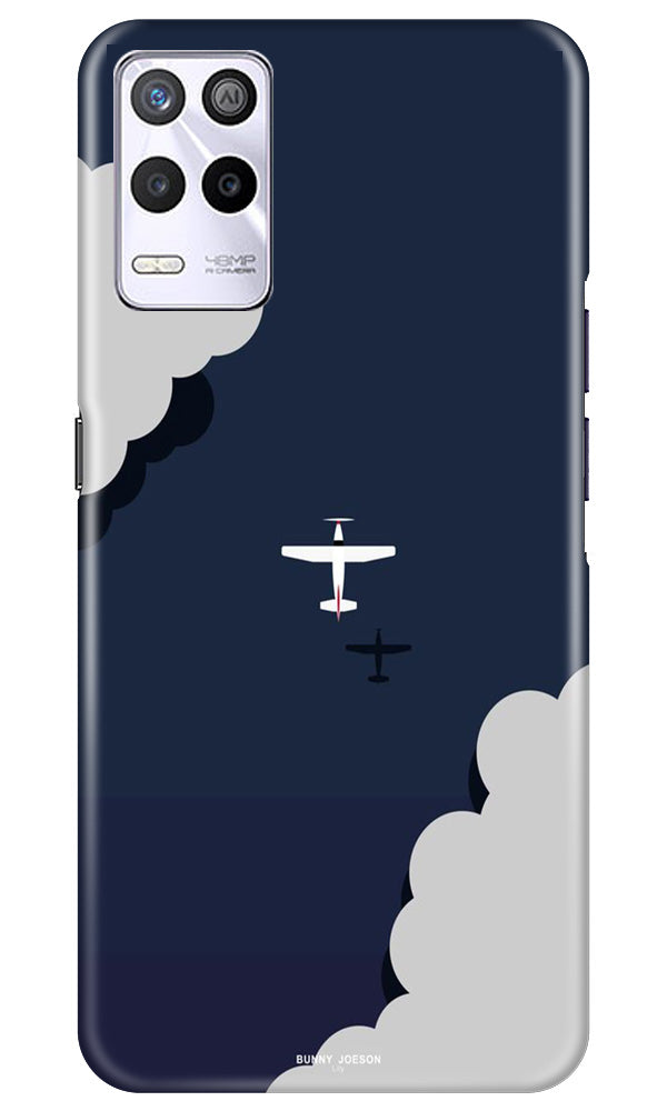 Clouds Plane Mobile Back Case for Realme 9 5G (Design - 165) Clouds Plane Case for Realme 9 5G (Design - 165)