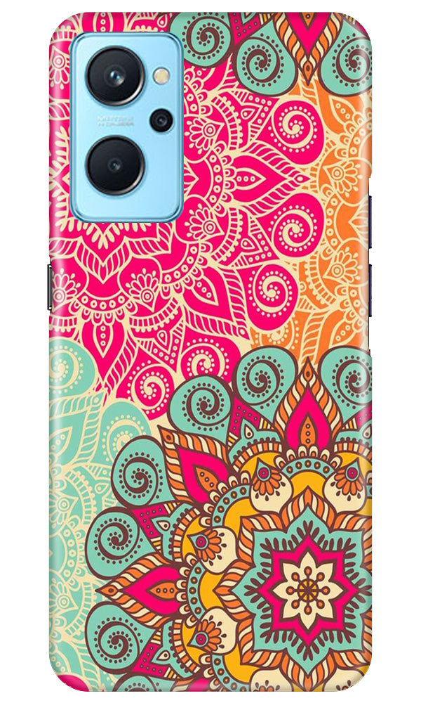 Rangoli art Mobile Back Case for Realme 9i (Design - 6) Rangoli art Case for Realme 9i