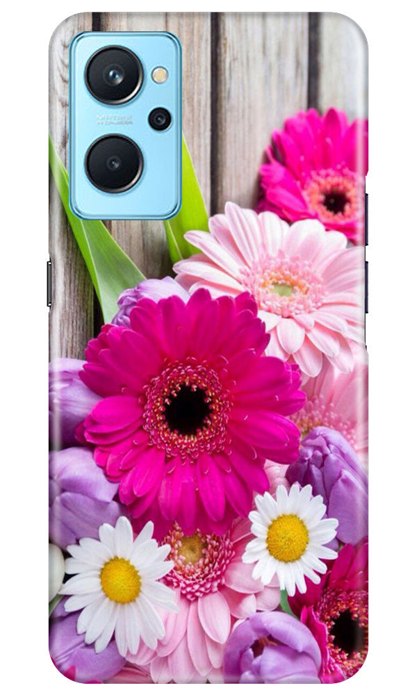 Coloful Daisy2 Mobile Back Case for Realme 9i (Design - 76) Coloful Daisy2 Case for Realme 9i