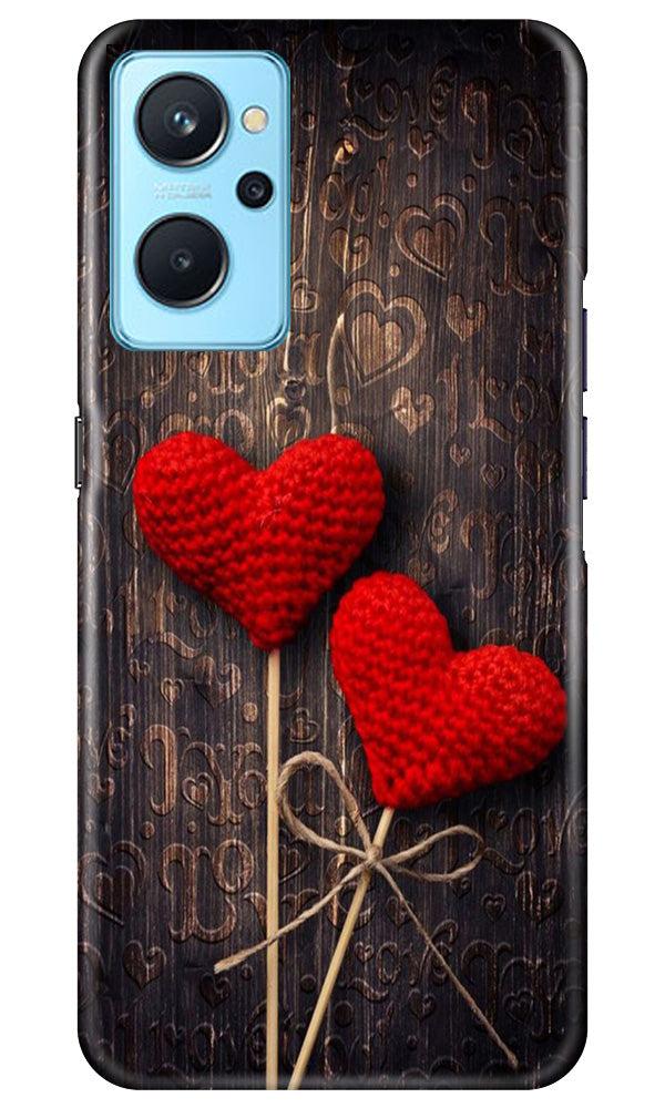 Red Hearts Mobile Back Case for Realme 9i (Design - 80) Red Hearts Case for Realme 9i