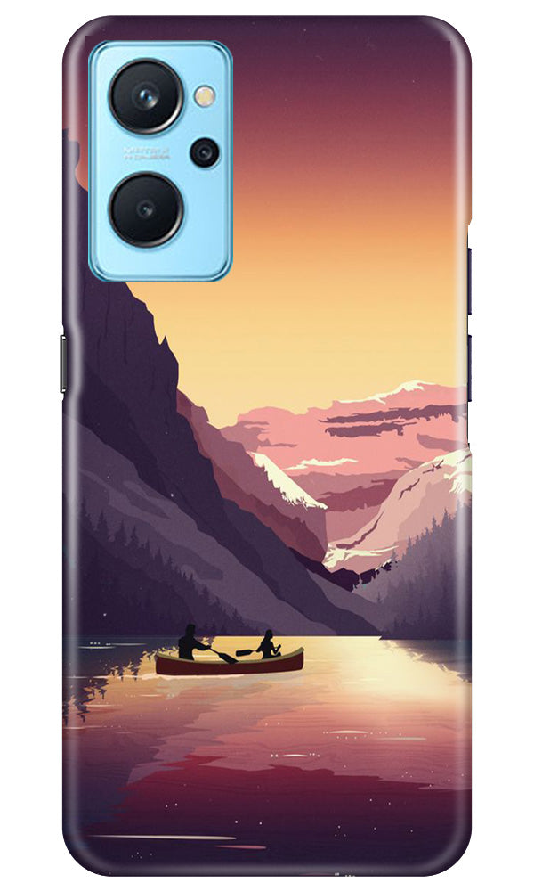 Mountains Boat Mobile Back Case for Realme 9i (Design - 150) Mountains Boat Case for Realme 9i (Design - 150)