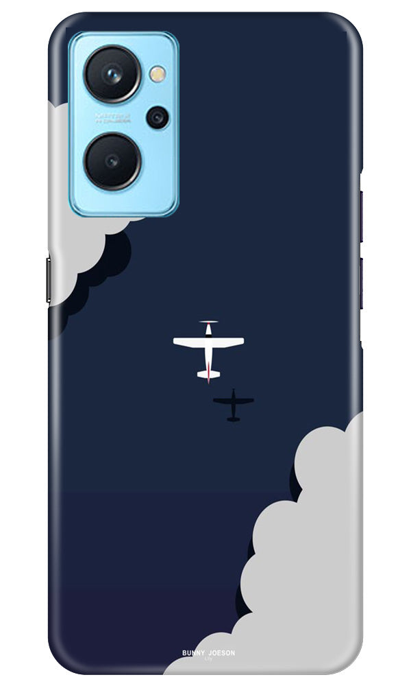 Clouds Plane Mobile Back Case for Realme 9i (Design - 165) Clouds Plane Case for Realme 9i (Design - 165)