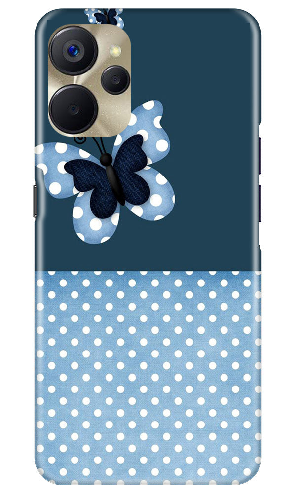 White dots Butterfly Mobile Back Case for Realme 9i 5G (Design - 31) White dots Butterfly Case for Realme 9i 5G