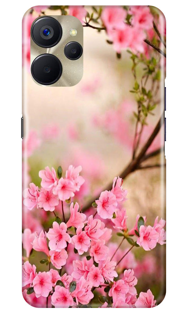 Pink flowers Mobile Back Case for Realme 9i 5G (Design - 69) Pink flowers Case for Realme 9i 5G