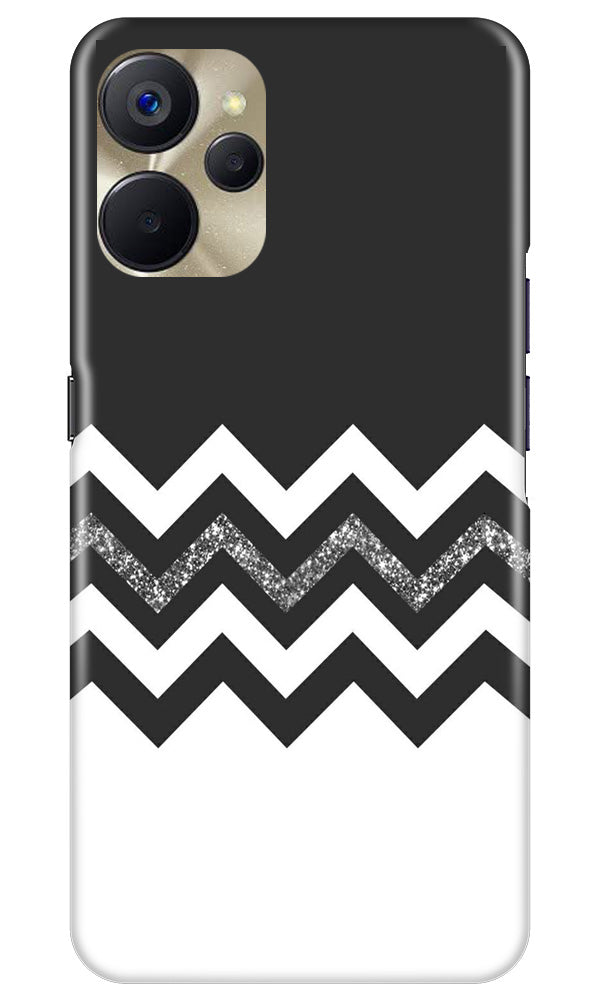 Black white Pattern2Mobile Back Case for Realme 9i 5G (Design - 83) Black white Pattern2Case for Realme 9i 5G