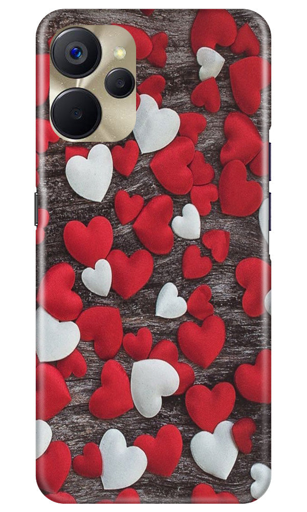 Red White Hearts Mobile Back Case for Realme 9i 5G (Design - 105) Red White Hearts Case for Realme 9i 5G (Design - 105)