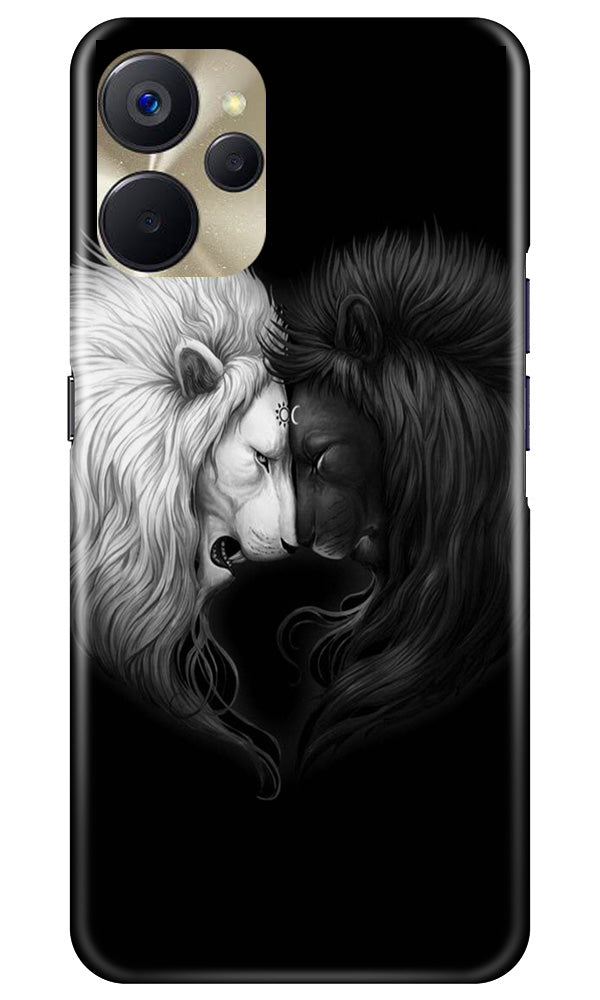 Dark White Lion Mobile Back Case for Realme 9i 5G (Design - 140) Dark White Lion Case for Realme 9i 5G (Design - 140)