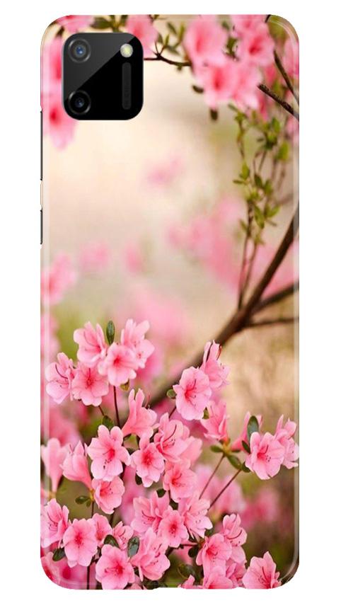 Pink flowers Mobile Back Case for Realme C11 (Design - 69) Pink flowers Case for Realme C11