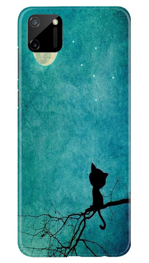Moon cat Mobile Back Case for Realme C11 (Design - 70) Moon cat Case for Realme C11
