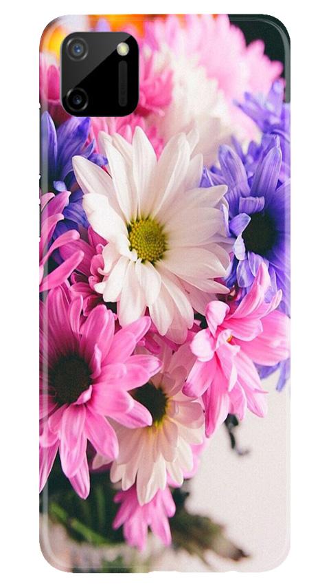 Coloful Daisy Mobile Back Case for Realme C11 (Design - 73) Coloful Daisy Case for Realme C11