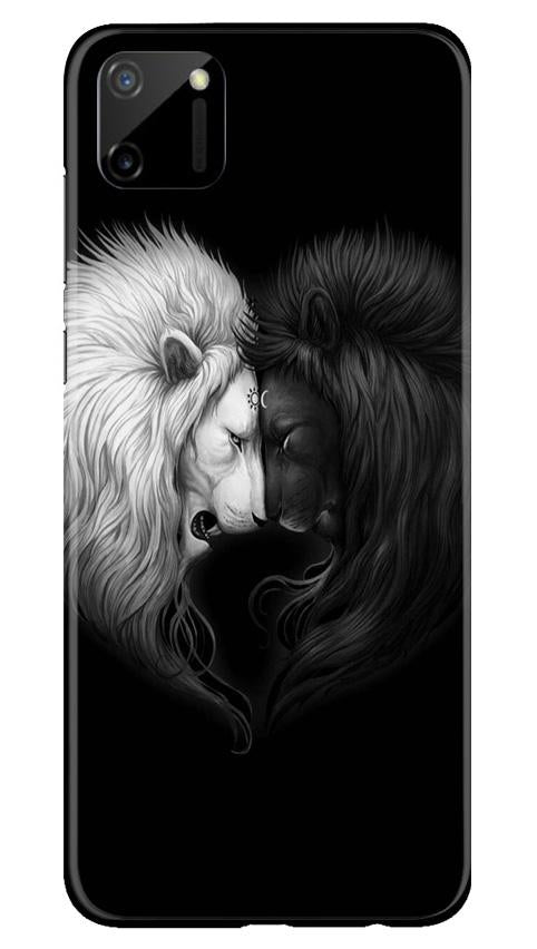 Dark White Lion Mobile Back Case for Realme C11 (Design - 140) Dark White Lion Case for Realme C11 (Design - 140)