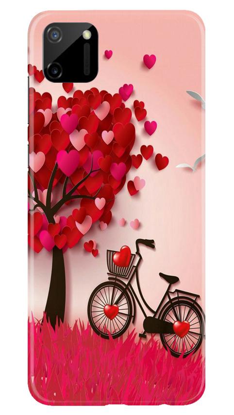 Red Heart Cycle Mobile Back Case for Realme C11 (Design - 222) Red Heart Cycle Case for Realme C11 (Design No. 222)