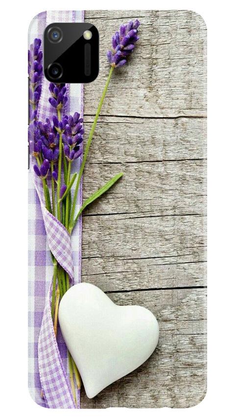 White Heart Mobile Back Case for Realme C11 (Design - 298) White Heart Case for Realme C11 (Design No. 298)
