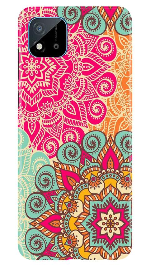 Rangoli art Mobile Back Case for Realme C20 (Design - 6) Rangoli art Case for Realme C20