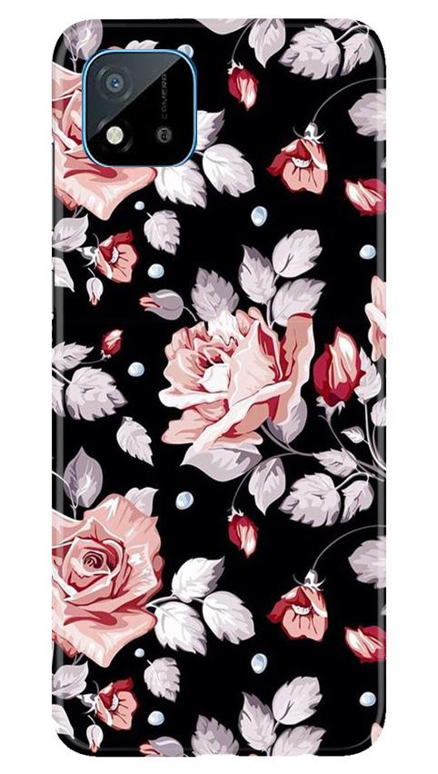 Pink rose Mobile Back Case for Realme C20 (Design - 12) Pink rose Case for Realme C20
