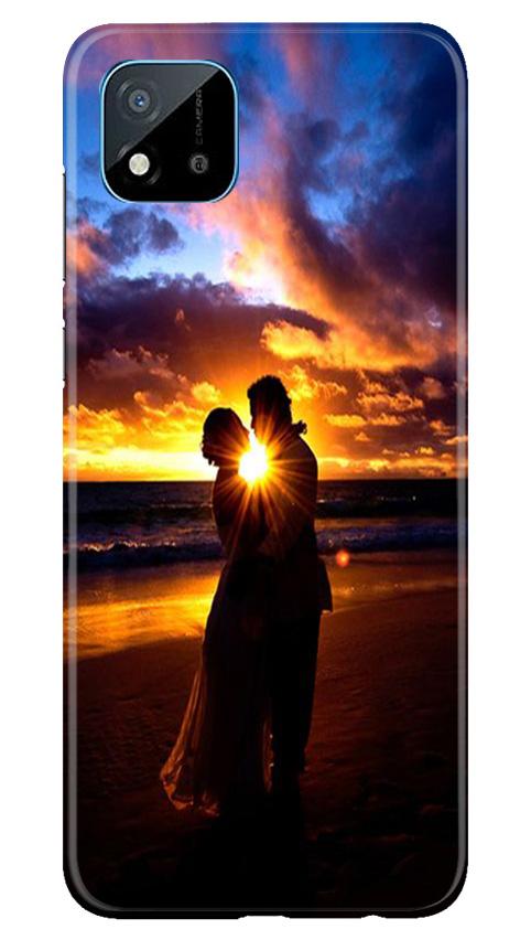 Couple Sea shore Mobile Back Case for Realme C20 (Design - 13) Couple Sea shore Case for Realme C20