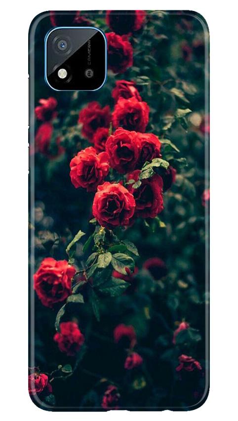 Red Rose Mobile Back Case for Realme C20 (Design - 66) Red Rose Case for Realme C20